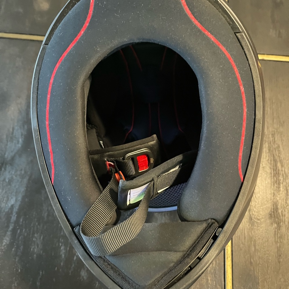 Ag Adriano Goldschmied Matte Black Helmet with Italian Tricolor Logo - Picture 3 of 5